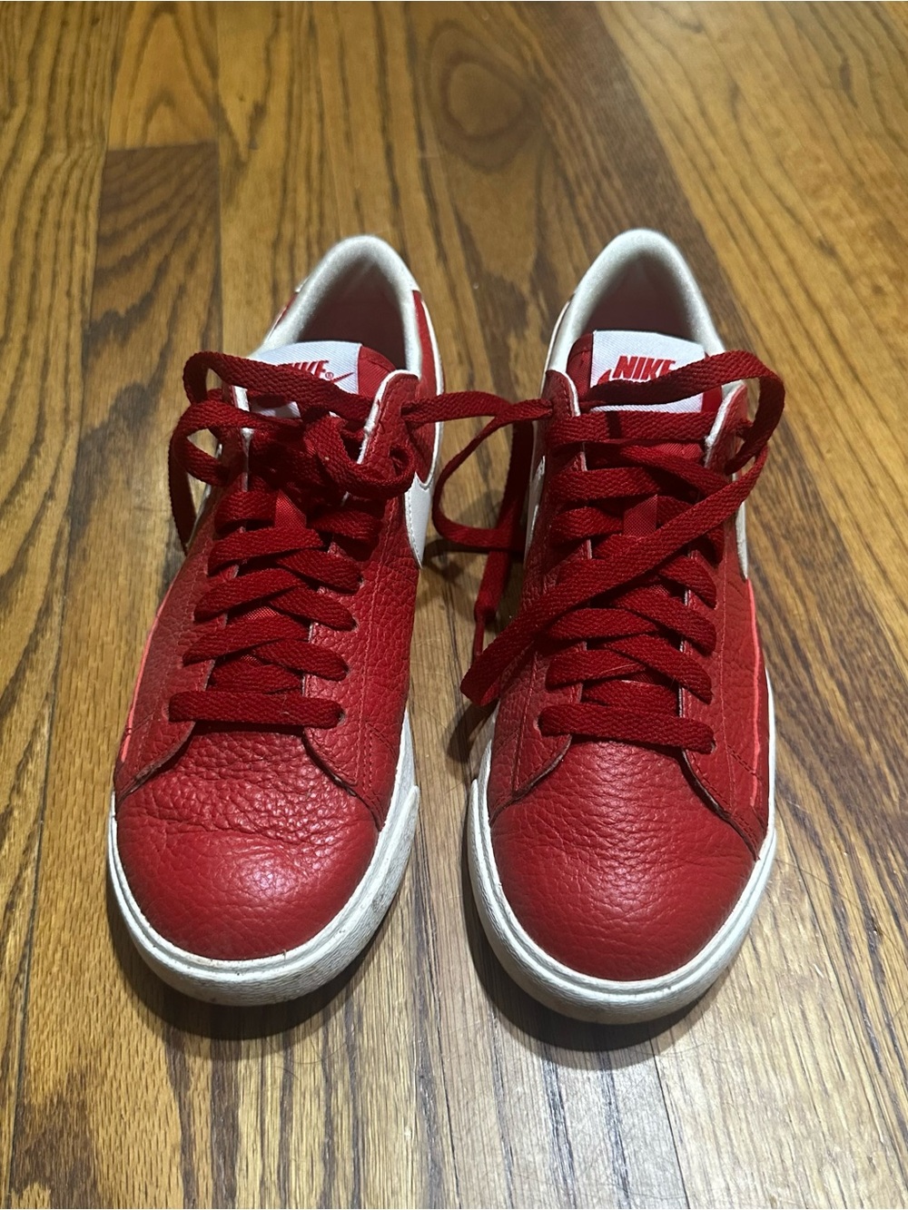 Nike blazer 77 red leather sneakers size 8